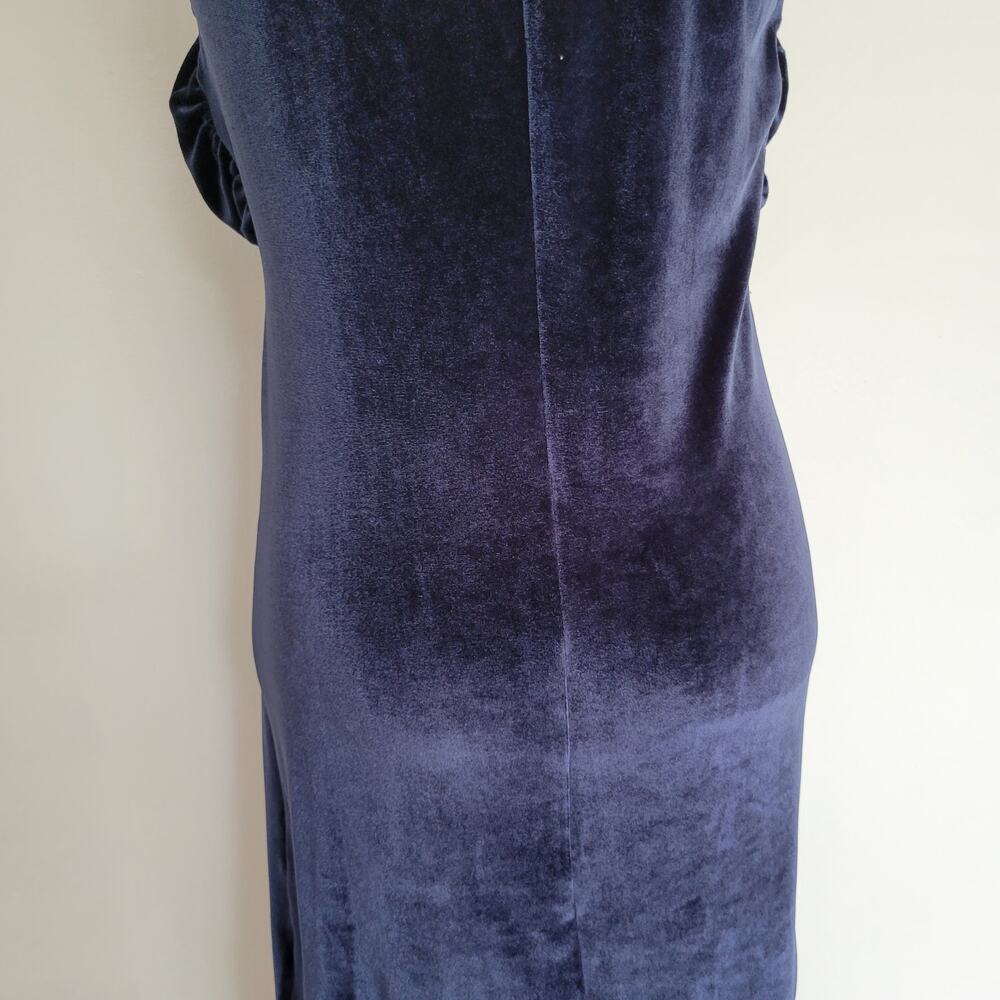 House of Harlow Velvet Old Hollywood Dress Fairy Grunge Rich Blue Women Medium - Picture 9 of 14
